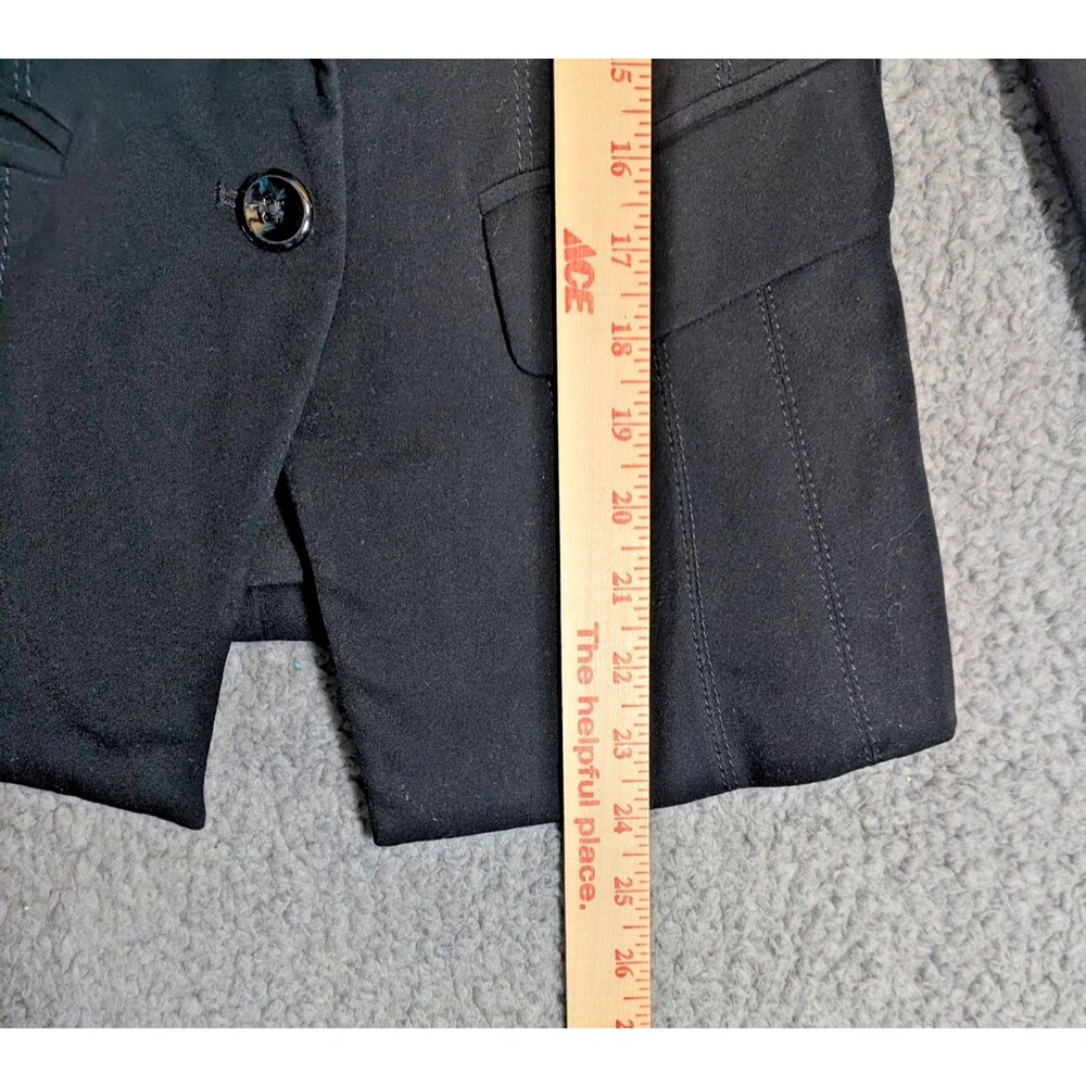 White House Black Market Womens Blazer 00 Black Fitted Career Jacket - Picture 7 of 11